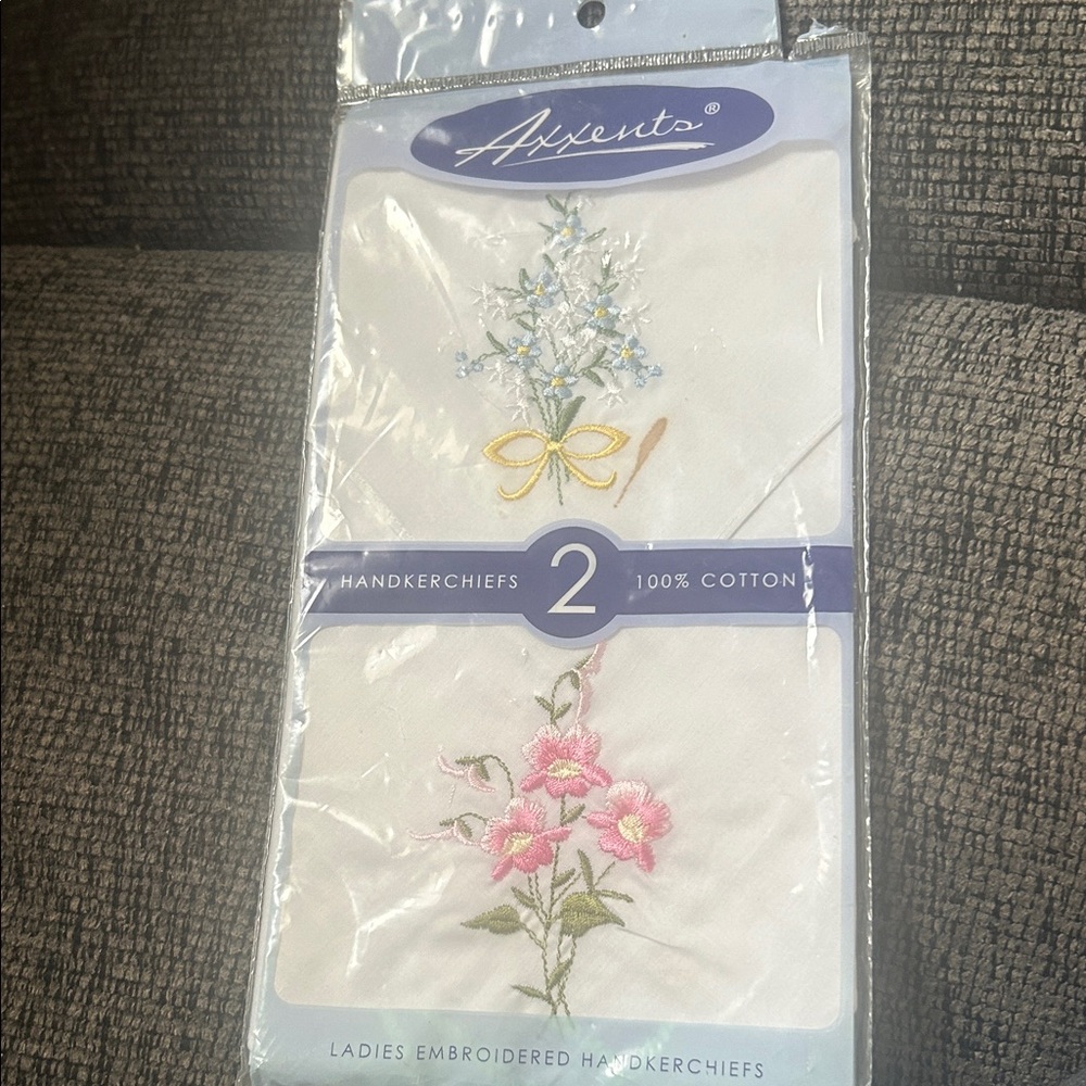 Vintage Accents Embroidered Cotton Handkerchiefs